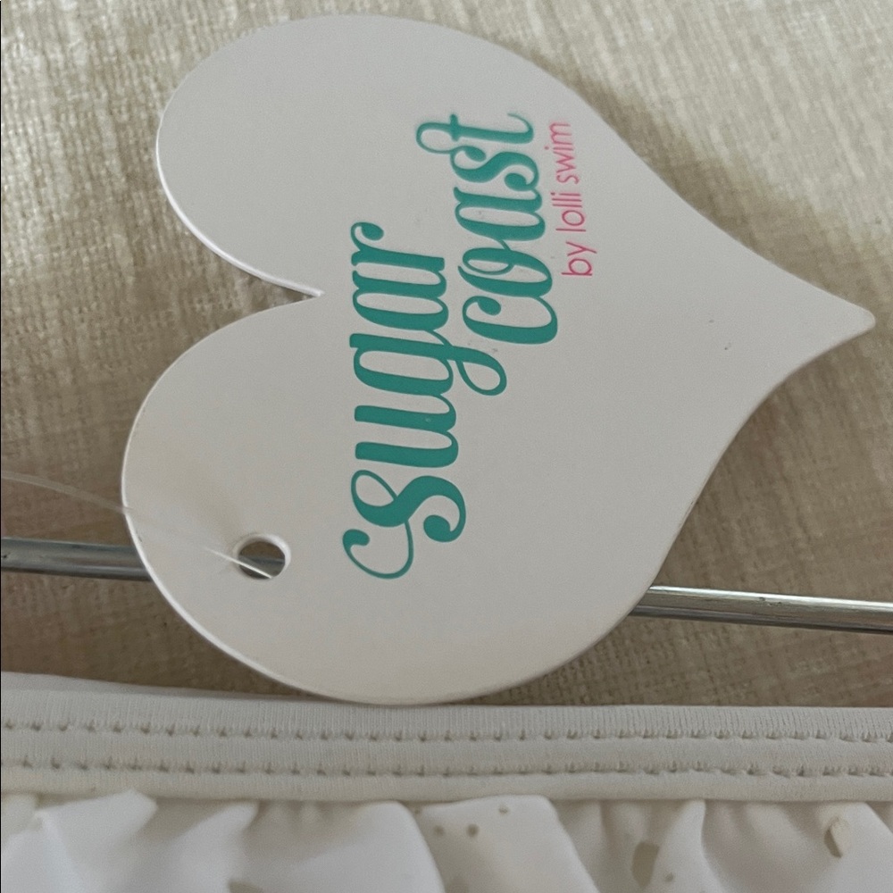 White Ruffled Bikini Bottom - Picture 2 of 10